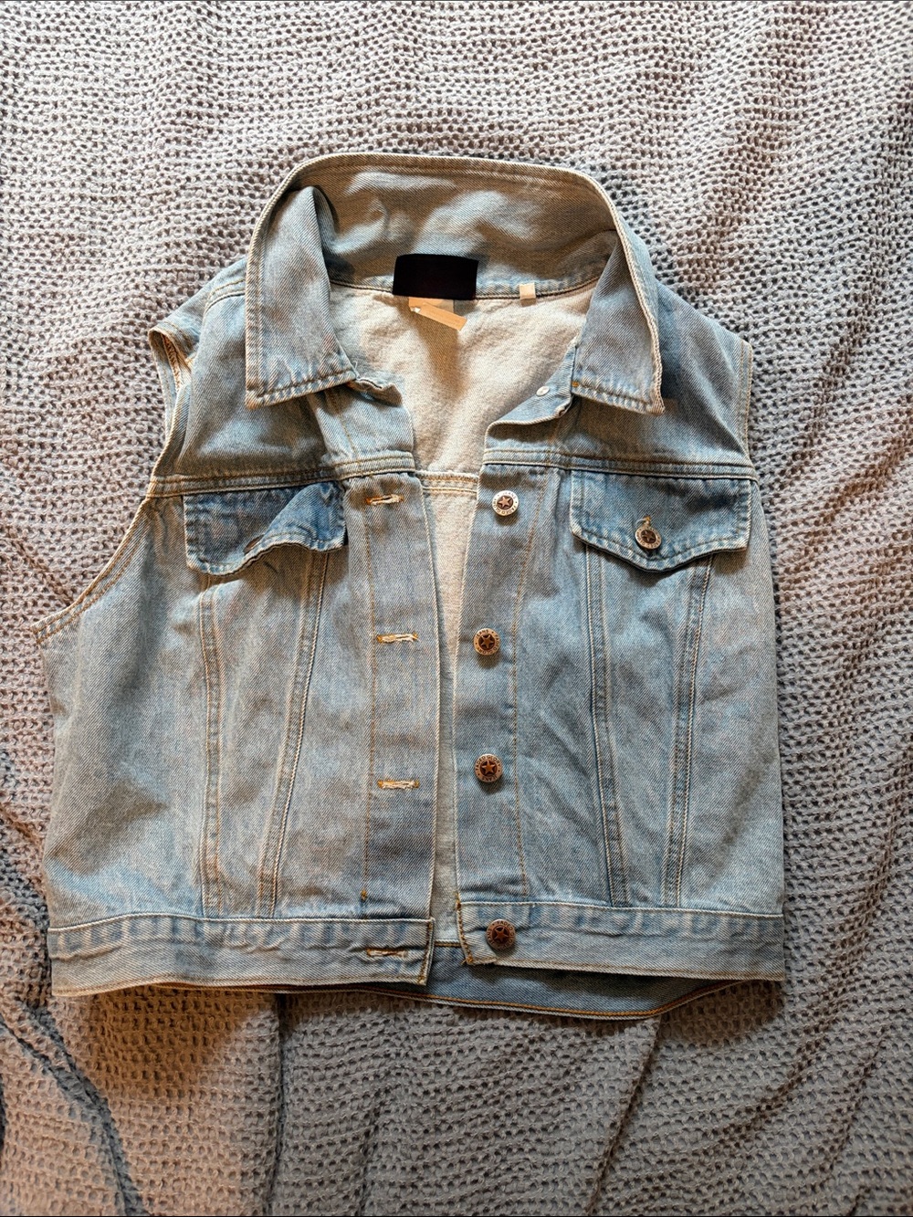 Faded Glory Light Blue Denim Vest
